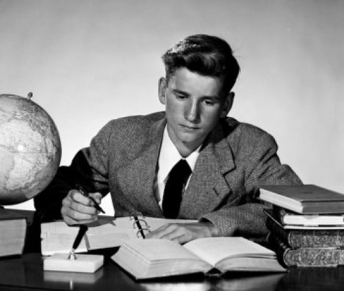 University student studying for exam Canvas Art - (24 x 36)