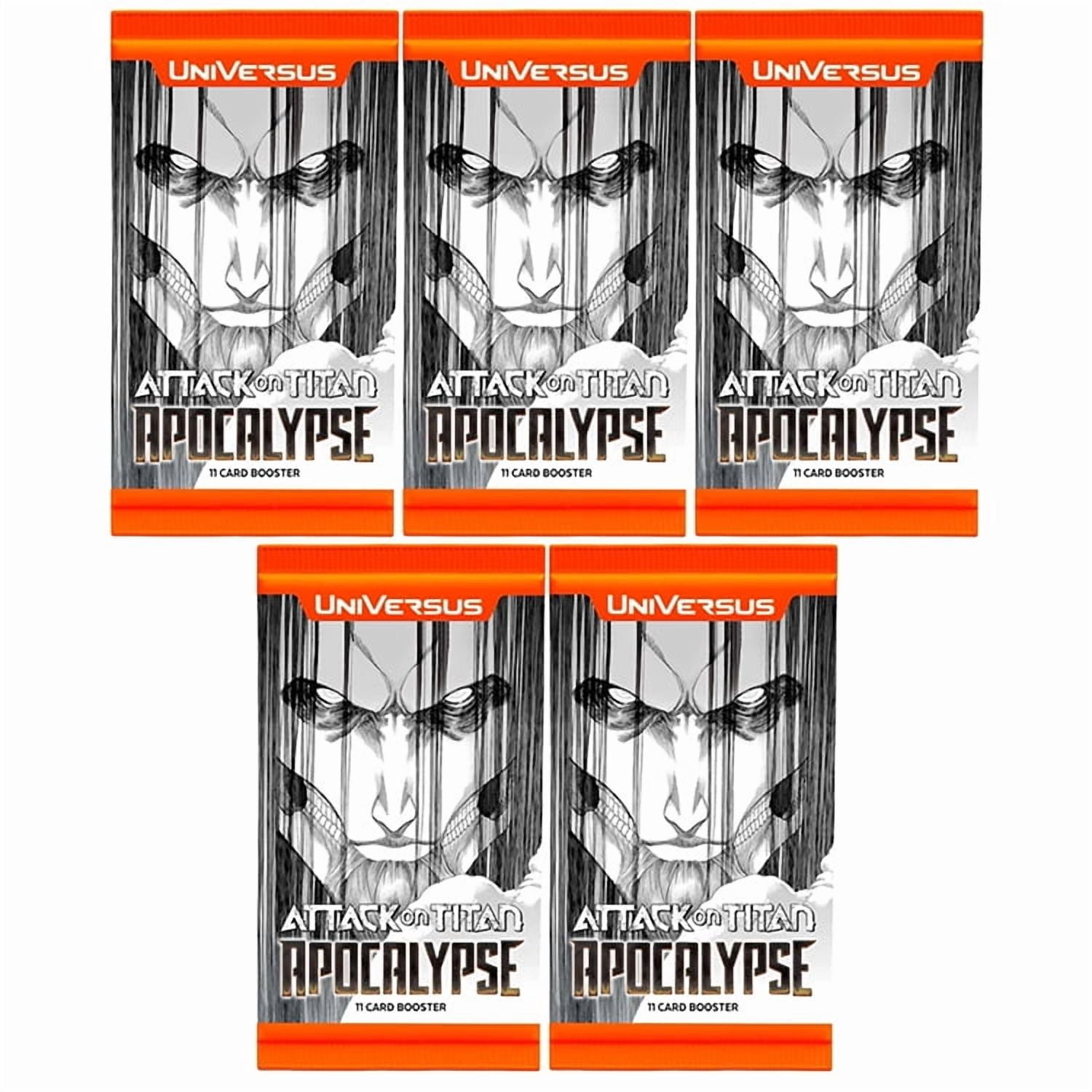 Universus Attack On Titan Apocalypse CCG - BOOSTER PACKS [5 Pack Lot ...