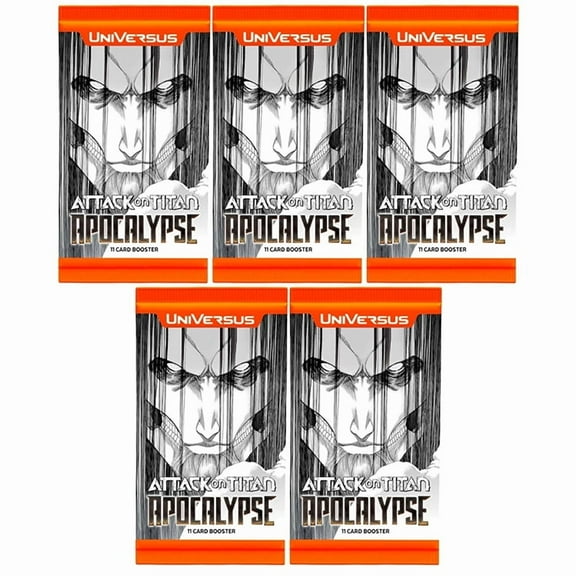Universus Attack On Titan Apocalypse CCG - BOOSTER PACKS [5 Pack Lot]
