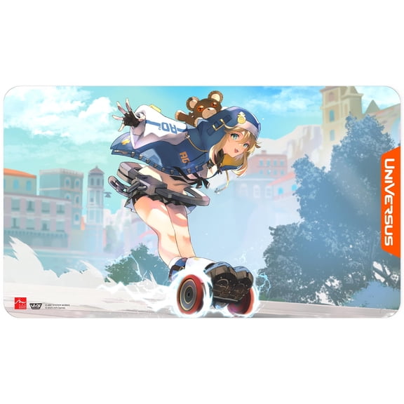 UniVersus: GUILTY GEAR - STRIVE - Playmat: Bridget - 24x14" Neoprene Mat, Exclusive Character Art, Tabletop Trading Card Game Accessory, Collectible
