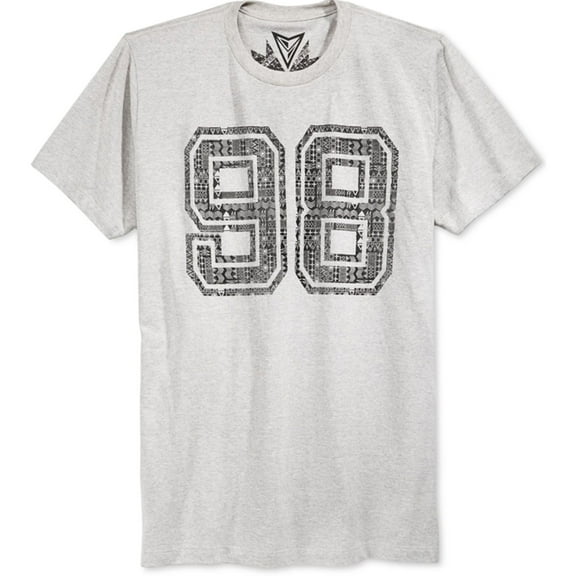 Univibe Mens 98 Escape Graphic T-Shirt, Grey, Medium