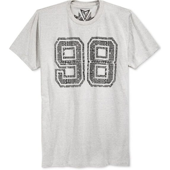 Univibe Mens 98 Escape Graphic T-Shirt, Grey, Small