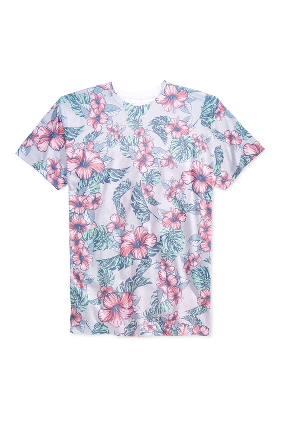 Mens Castaway Sublimated Graphic T-Shirt, Grey, Small