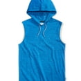 thumbnail image 1 of Univibe Mens Rotterdam Hooded Muscle Tank Top, Blue, X-Large, 1 of 2