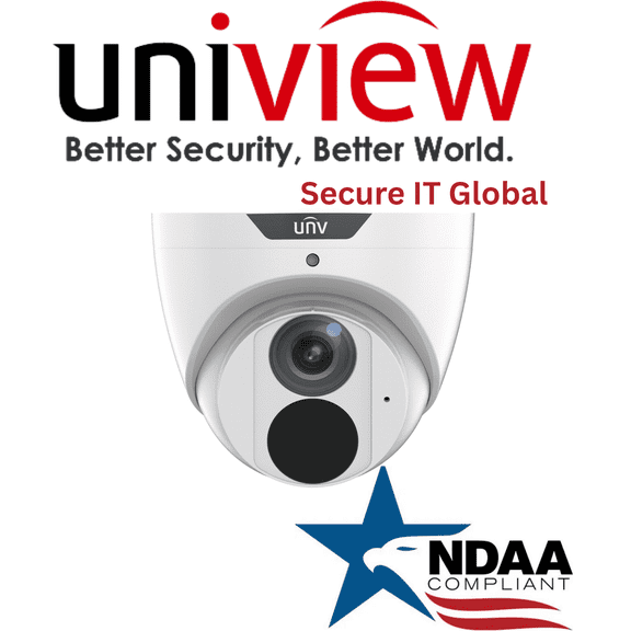 Uniview 2MP Outdoor Turret IP Security Camera with 2.8mm Lens, IR Night Vision & Smart Detection – From Secure IT Global