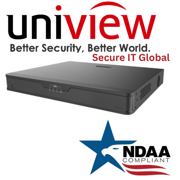 Uniview NDAA 8Channel 4K Hybrid Recorder HDMI 4K Output, 1 10TB SATA, Smart Event Analytics, ONVIF Compatible From Secure IT Global