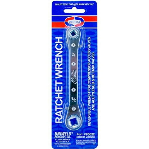 Uniweld 70022 Reversible Ratchet Wrench with DHVA Dual Hex Wrench Adaptor