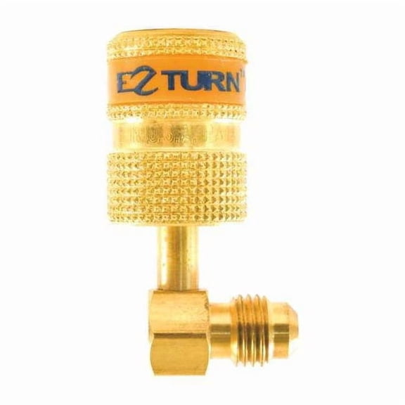 Uniweld EZAB90 1/4 in MF X 1/4 in FF, 90 degrees Adaptor, Ez-Turn Anti-Blowback Mini Split Ductless for R-410a, CFC, HCFC and HFC rated