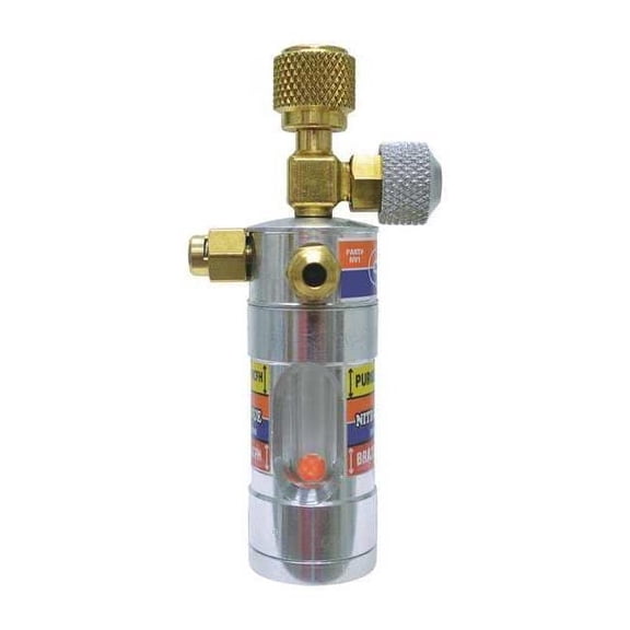 Uniweld NV1 Nitrogen Flow Indicator Nitro Vue 1/4 inch Flare Fittings Single-Gas Flowmeter