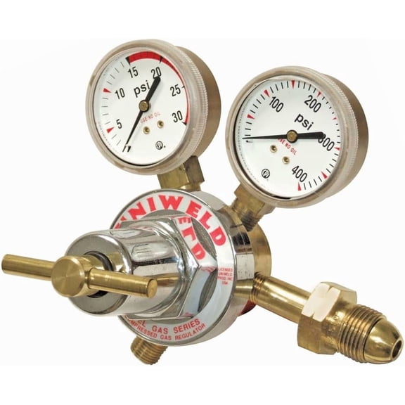 Uniweld RUH8211 Medium/Heavy Duty Single Stage Acetylene Regulator with a CGA510 Inlet