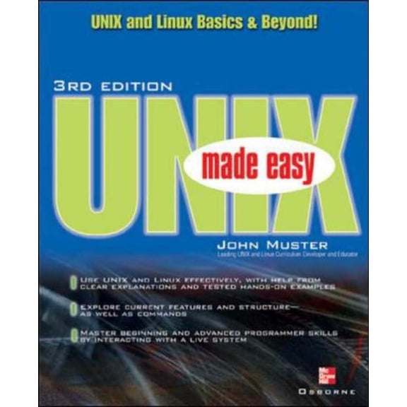 Pre-Owned UNIX Made Easy (Paperback) 007219314X 9780072193145