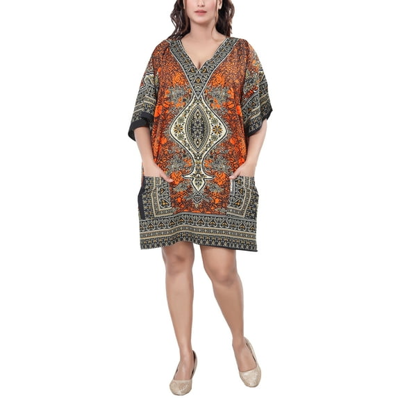 Unixex Dashiki Print African Traditional Dashki Tunics and Top With Loose-Fit - One Size Fits Most