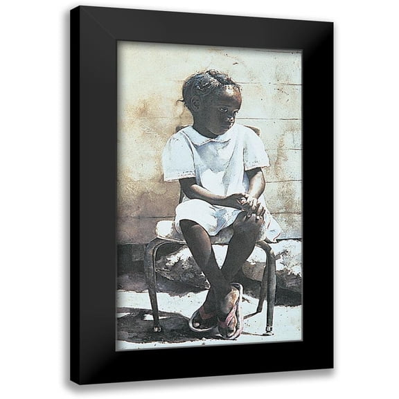 Unknown 10x14 Black Modern Framed Museum Art Print Titled - Bored Girl