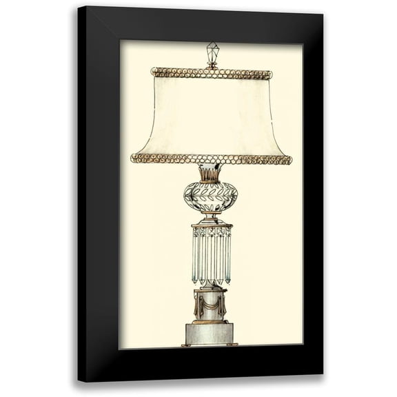 Unknown 10x14 Black Modern Framed Museum Art Print Titled - Boudoir Lamp III
