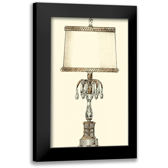 Unknown 10x14 Black Modern Framed Museum Art Print Titled - Boudoir Lamp IV