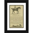 thumbnail image 1 of Unknown 10x14 Black Ornate Wood Framed with Double Matting Museum Art Print Titled - Horse Portraiture V, 1 of 4