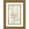 thumbnail image 1 of Unknown 10x14 Gold Ornate Wood Framed with Double Matting Museum Art Print Titled - Virginia Between Staunton Clarksburg  - 1861, 1 of 4