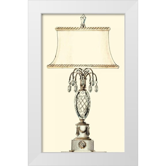 Unknown 10x14 White Modern Wood Framed Museum Art Print Titled - Boudoir Lamp VI