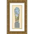 thumbnail image 1 of Unknown 10x18 Gold Ornate Wood Framed with Double Matting Museum Art Print Titled - Oriental Vase Blue, 1 of 4