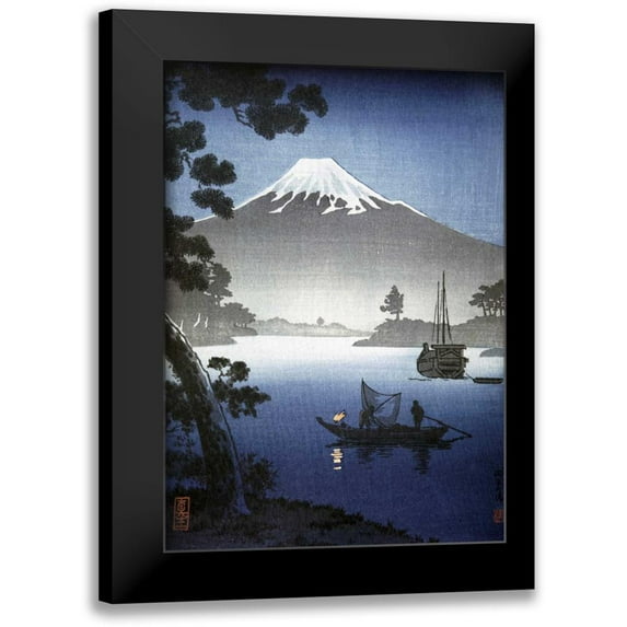Unknown 11x14 Black Modern Framed Museum Art Print Titled - Japanese Print - Mount Fuji from Tagonoura By Shinsei