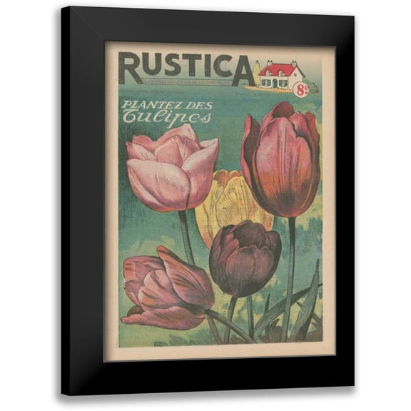 Unknown 11x14 Black Modern Framed Museum Art Print Titled - Plantez Des Tulips