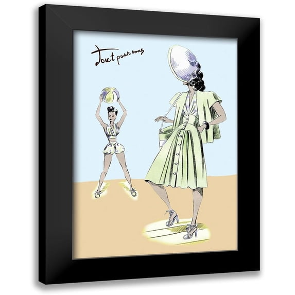 Unknown 11x14 Black Modern Framed Museum Art Print Titled - Sundress and Bathing Suit, 1947