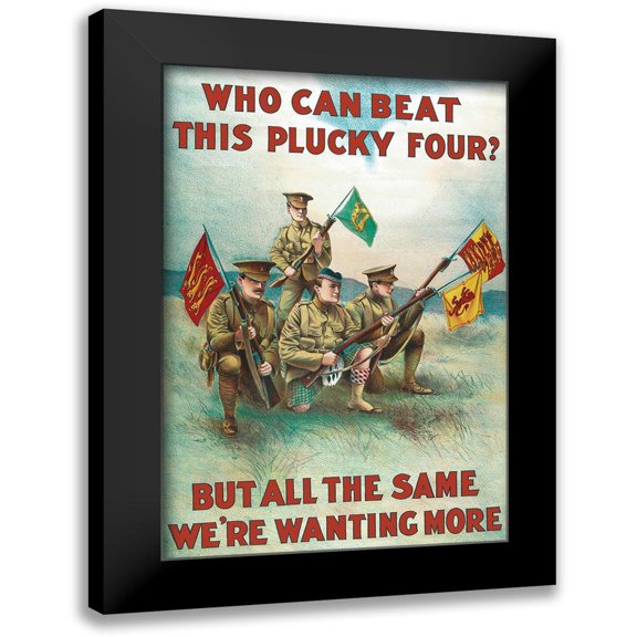 Unknown 11x14 Black Modern Framed Museum Art Print Titled - WWI: Plucky Four