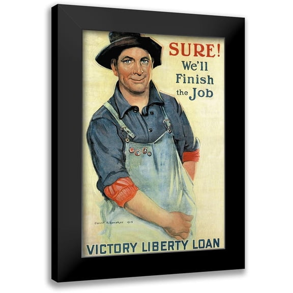 Unknown 11x14 Black Modern Framed Museum Art Print Titled - WWI: Sure! Well Finish