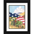 thumbnail image 1 of Unknown 11x14 Black Ornate Wood Framed with Double Matting Museum Art Print Titled - American Tractor, 1 of 4