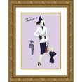 thumbnail image 1 of Unknown 11x14 Gold Ornate Wood Framed with Double Matting Museum Art Print Titled - Dressy Suit with Hat, 1947, 1 of 4