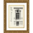 thumbnail image 1 of Unknown 11x14 Gold Ornate Wood Framed with Double Matting Museum Art Print Titled - Motifs Historiques II, 1 of 4