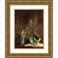 thumbnail image 1 of Unknown 11x14 Gold Ornate Wood Framed with Double Matting Museum Art Print Titled - Oriental Figurine, 1 of 4