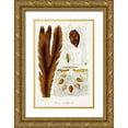 thumbnail image 1 of Unknown 11x14 Gold Ornate Wood Framed with Double Matting Museum Art Print Titled - Seaweed Illustration II, 1 of 4
