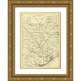 thumbnail image 1 of Unknown 11x14 Gold Ornate Wood Framed with Double Matting Museum Art Print Titled - Texas State Railroads - 1873, 1 of 4