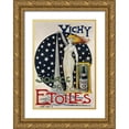 thumbnail image 1 of Unknown 11x14 Gold Ornate Wood Framed with Double Matting Museum Art Print Titled - Vichy, Source Des Etoiles, 1 of 4
