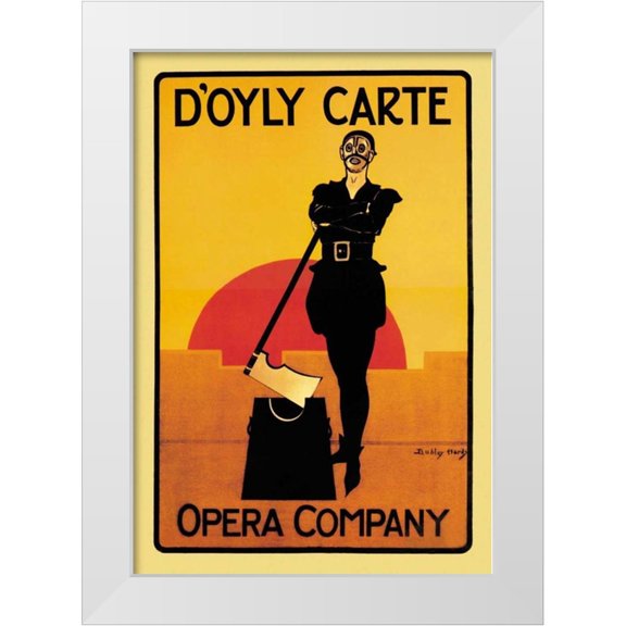 Unknown 11x14 White Modern Wood Framed Museum Art Print Titled - The Executioner: DOyly Carte Opera Company