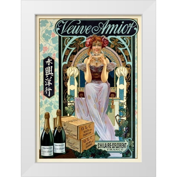 Unknown 11x14 White Modern Wood Framed Museum Art Print Titled - Veuve Amiot