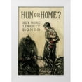 thumbnail image 1 of Unknown 11x14 White Modern Wood Framed Museum Art Print Titled - WWI: Hun or Home?, 1 of 4