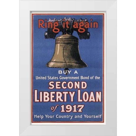 Unknown 11x14 White Modern Wood Framed Museum Art Print Titled - WWI: Ring It Again