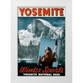 thumbnail image 1 of Unknown 11x14 White Modern Wood Framed Museum Art Print Titled - Yosemite / Winter Sports, 1 of 4