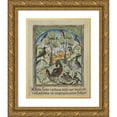 thumbnail image 1 of Unknown 12th Century English Illuminator 15x18 Gold Ornate Wood Framed with Double Matting Museum Art Print Titled - The Fifth Sign before the Day of Judgement, 1 of 4