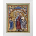 thumbnail image 1 of Unknown 12th Century English Illuminator 15x18 White Modern Wood Framed Museum Art Print Titled - Christ Among the Doctors, 1 of 4