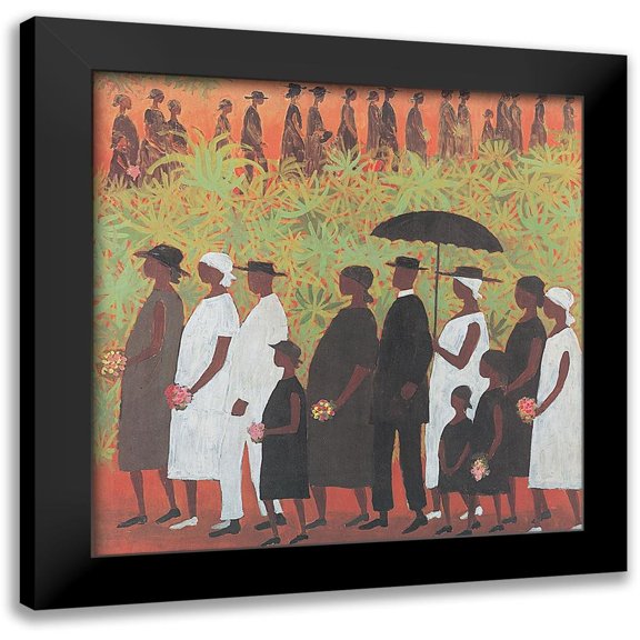 Unknown 12x12 Black Modern Framed Museum Art Print Titled - Black Procession