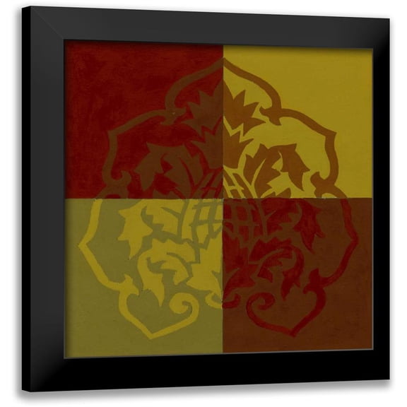 Unknown 12x12 Black Modern Framed Museum Art Print Titled - Block Print I