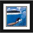 thumbnail image 1 of Unknown 12x12 Black Ornate Wood Framed with Double Matting Museum Art Print Titled - Hang Ten, 1 of 4