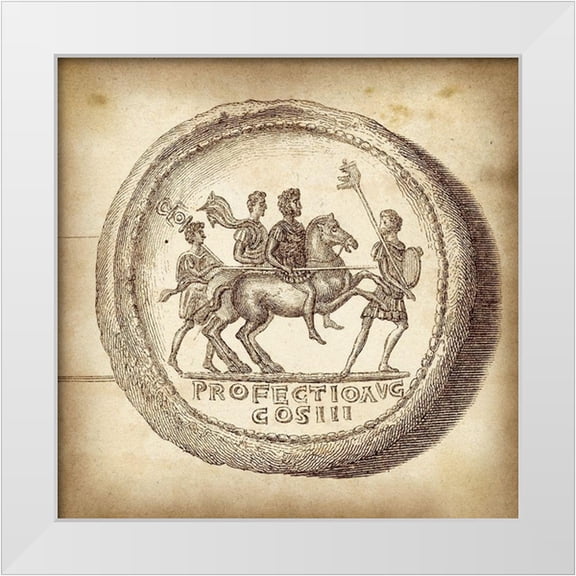 Unknown 12x12 White Modern Wood Framed Museum Art Print Titled - Cus. Antique Roman Coins VI D - LIB