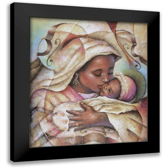 Unknown 12x13 Black Modern Framed Museum Art Print Titled - Mother and Child