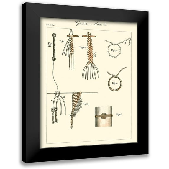 Unknown 12x14 Black Modern Framed Museum Art Print Titled - Nautical details III