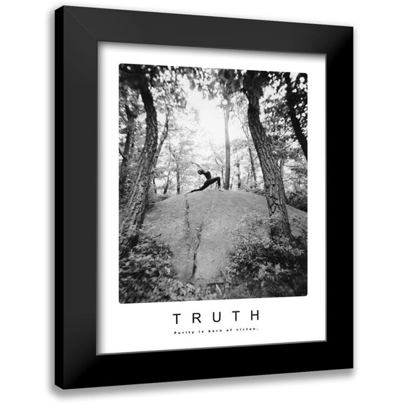 Unknown 12x14 Black Modern Framed Museum Art Print Titled - Truth - Yoga