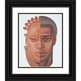 thumbnail image 1 of Unknown 12x14 Black Ornate Wood Framed with Double Matting Museum Art Print Titled - Carved Head, 1 of 4